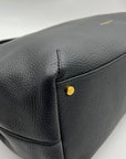 Donna Karan Black Pebbled Leather Glenwood Shoulder Bag