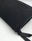 Vera Bradley Black Microfiber RFID Turnlock Wallet