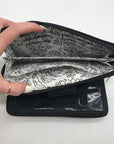 Vera Bradley Black Microfiber RFID Turnlock Wallet