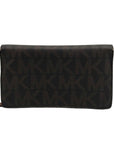 Michael Kors Brown Monogram Coated Canvas Wallet