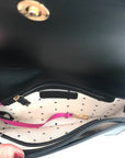 On 34th Black Rosemari Clutch