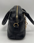 XOXO Black Faux Leather Logo Embossed Satchel Bag