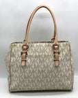 Michael Kors Vanilla Monogram Canvas Jet Set Work Tote Bag