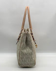 Michael Kors Vanilla Monogram Canvas Jet Set Work Tote Bag
