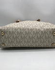 Michael Kors Vanilla Monogram Canvas Jet Set Work Tote Bag