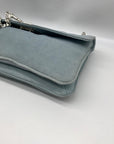 Michael Kors Light Blue Suede Shoulder Bag