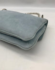 Michael Kors Light Blue Suede Shoulder Bag