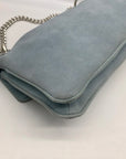 Michael Kors Light Blue Suede Shoulder Bag