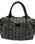Kate Spade Black & Grey Canvas Stevie Diaper Bag
