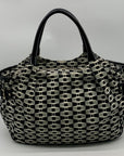 Kate Spade Black & Grey Canvas Stevie Diaper Bag