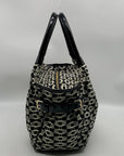 Kate Spade Black & Grey Canvas Stevie Diaper Bag