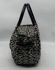 Kate Spade Black & Grey Canvas Stevie Diaper Bag