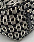 Kate Spade Black & Grey Canvas Stevie Diaper Bag