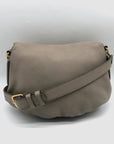 Marc Jacobs Classic Q Natasha Gray Pebbled Leather Crossbody Bag