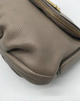 Marc Jacobs Classic Q Natasha Gray Pebbled Leather Crossbody Bag