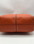 Michael Kors Tangerine Leather Astor Chain Convertible Satchel Bag