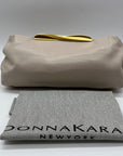 Donna Karan Cream Poplin Clutch/Shoulder Bag