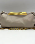 Donna Karan Cream Poplin Clutch/Shoulder Bag