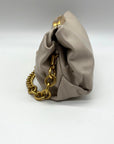Donna Karan Cream Poplin Clutch/Shoulder Bag
