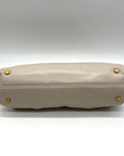 Donna Karan Cream Poplin Clutch/Shoulder Bag