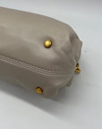 Donna Karan Cream Poplin Clutch/Shoulder Bag