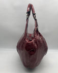Dereon Burgundy Vinyl Snakeskin Shoulder Bag