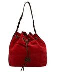 Dooney & Bourke Red Nylon Drawstring Tote Bag