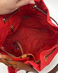 Dooney & Bourke Red Nylon Drawstring Tote Bag