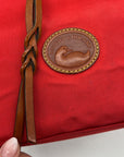 Dooney & Bourke Red Nylon Drawstring Tote Bag