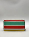Kate Spade Multi-Colored Striped Pebbled Leather Satchel & Wallet