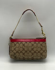 Vintage Tan & Pink Heritage Coach Stripe Shoulder Bag 11562