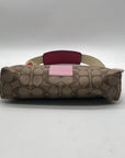 Vintage Tan & Pink Heritage Coach Stripe Shoulder Bag 11562