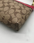 Vintage Tan & Pink Heritage Coach Stripe Shoulder Bag 11562