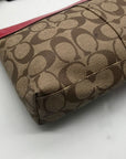 Vintage Tan & Pink Heritage Coach Stripe Shoulder Bag 11562