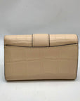 Coach Beige Embossed Leather Grace Wallet