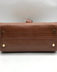 Michael Kors Chestnut Croc Embossed Leather Zoe Convertible Satchel