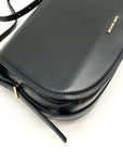 Michael Kors Black Leather Medium Lydia Flap Messenger Bag