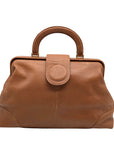 Givenchy Brown Pebbled Leather Vintage Doctor Bag