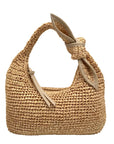 Altar'd State Tan Straw Bow Shoulder Bag