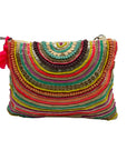 America And Beyond Multi-Colored Fabric And Sequin Crossbody Set