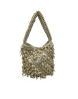 Antik Kraft White Meera Beaded Shoulder Bag