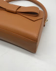 MMS Brown Leather Mini Crossbody Bag
