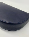Draper James Blue Floral Leather Half Moon Wristlet