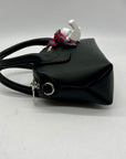 Steve Madden Black Faux Leather Bmelodie Small East/ West Bag with Scarf