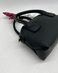 Steve Madden Black Faux Leather Bmelodie Small East/ West Bag with Scarf