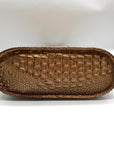 Brahmin Gold Croc Embossed Leather Georgina Saddle Melbourne Satchel Bag