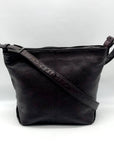 Sas Brown Leather Adjustable Shoulder Bag