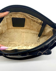 Brighton Black Fabric Heart Embroidery Shoulder Bag