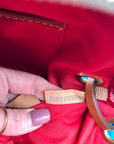 Dooney & Bourke Blue And Brown Canvas Tote Bag