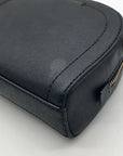 Marc Jacobs Sleek Black Saffiano Leather Dome Crossbody Bag